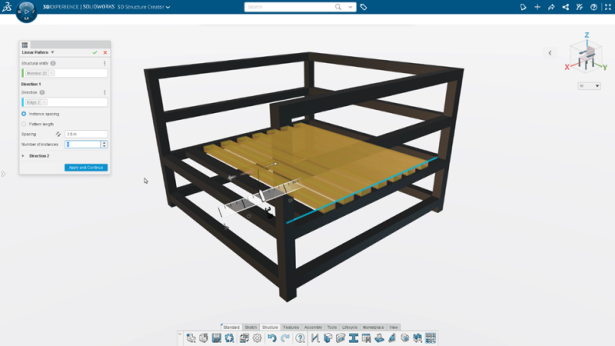 Imagem que mostra o software SOLIDWORKS CAD 3D sendo executado.